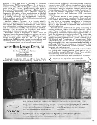 Woodbury Reports, June 2010, Pp. 11-14: Advent Home Learning Center