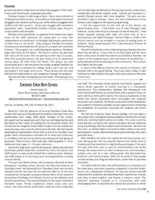 Woodbury Reports, June 2012, Pp. 9-10: Cherokee Creek Boys School