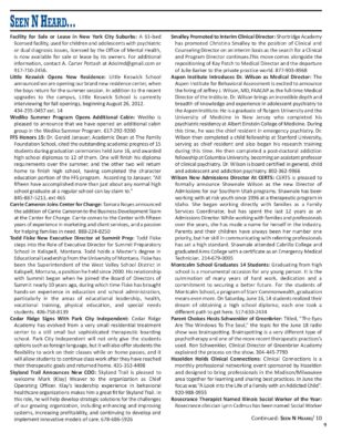 Woodbury Reports, July 2012, P. 9: Starr Commonwealth