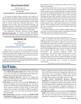 Woodbury Reports, August 2012, Pp. 9-10: Sandhill Child Development Center