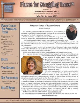 Woodbury Reports, May 2013, P. 1: Outback Therapeutic Expeditions