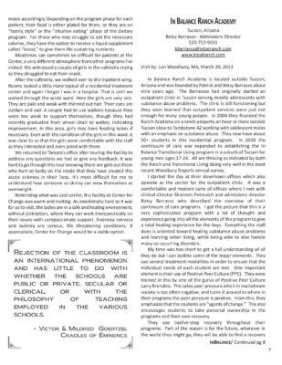 Woodbury Reports, July 2013, Pp. 7-9: In Balance Ranch Academy