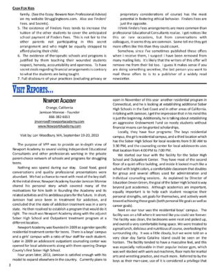 Woodbury Reports, October 2013, Pp. 2-3: Newport Academy