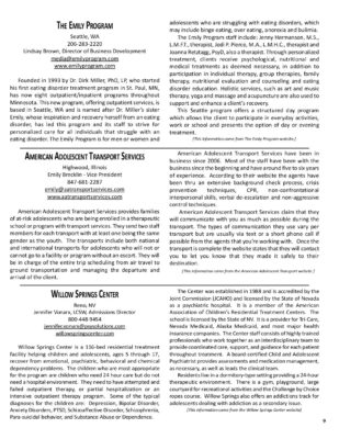 Woodbury Reports, November 2013, Pp. 9-12: Willow Springs Center