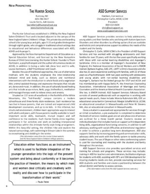 Woodbury Reports, January 2014, P. 6: Hunter School