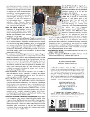 Woodbury Reports, February 2014, P. 12: Outback Therapeutic Expeditions