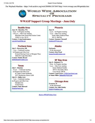 Wwasp Support Groups 2000
